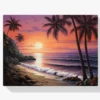 Strand mit Palmen Diamond Painting