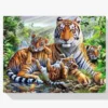 Tiger mit Junges Diamond Painting