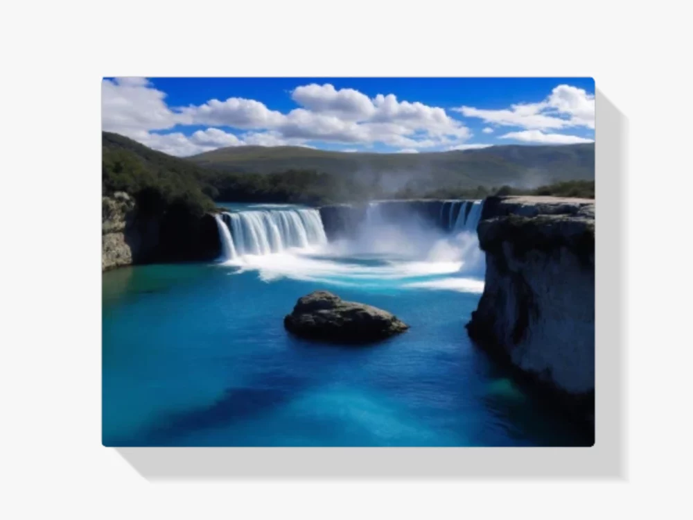 Wasserfall Blaues Wasser Diamond Painting