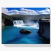 Wasserfall Blaues Wasser Diamond Painting