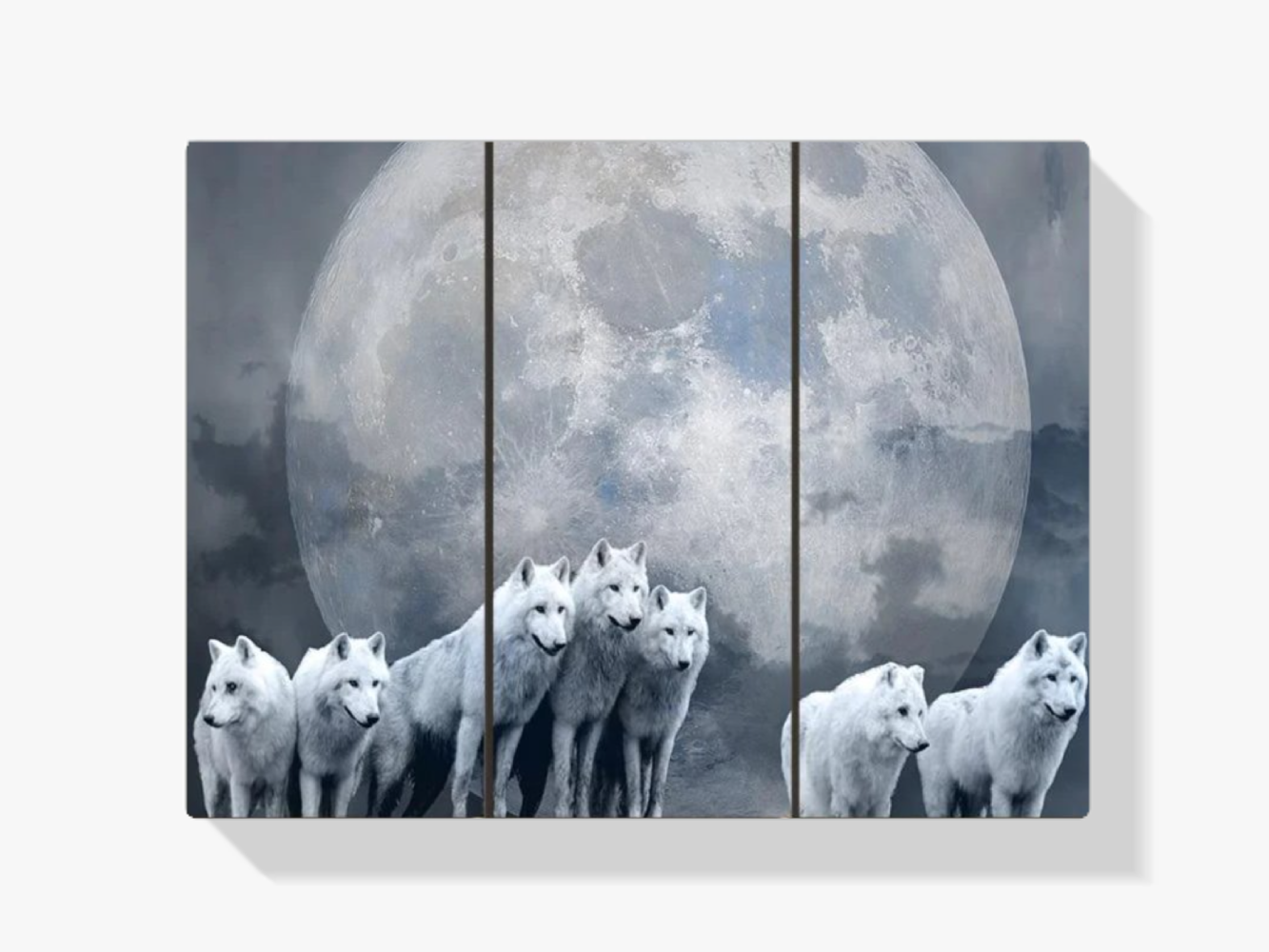 Wolf - Mond | 3 Teile Diamond Painting